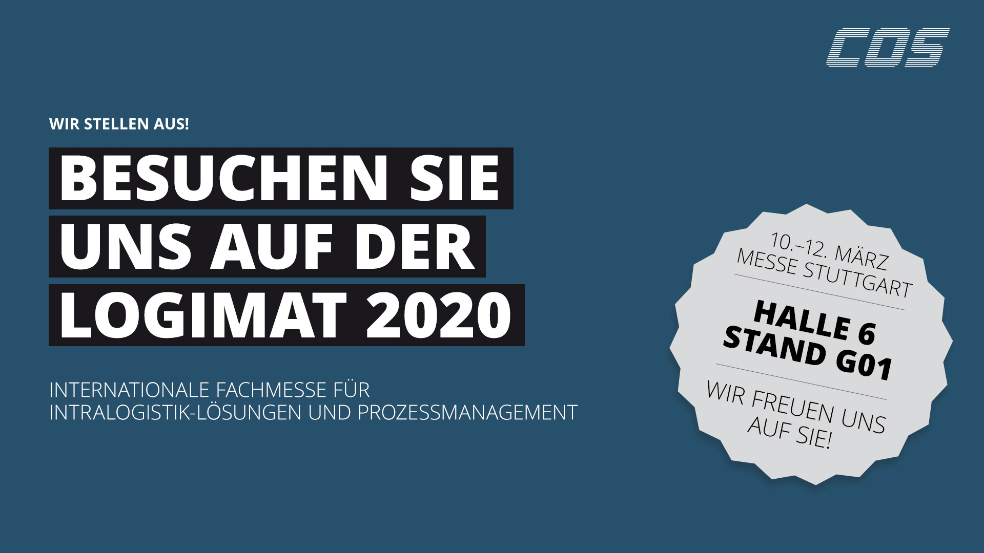 C.O.S. Software GmbH auf der LogiMAT 2020
